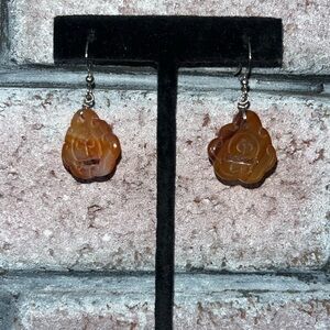 CARNELIAN vintage earrings